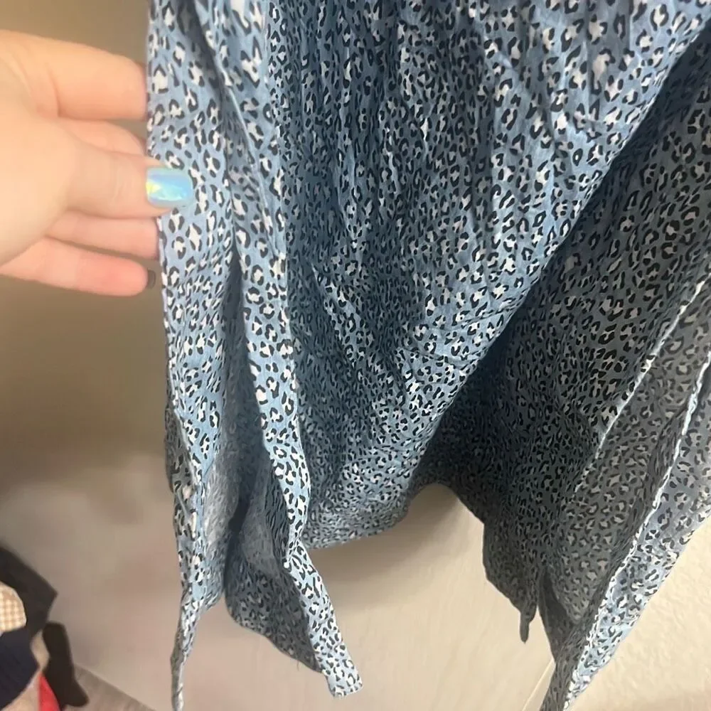✨Akris Punto Blue Leopard Midi Sz 6 Dress✨ - Picture 6 of 8